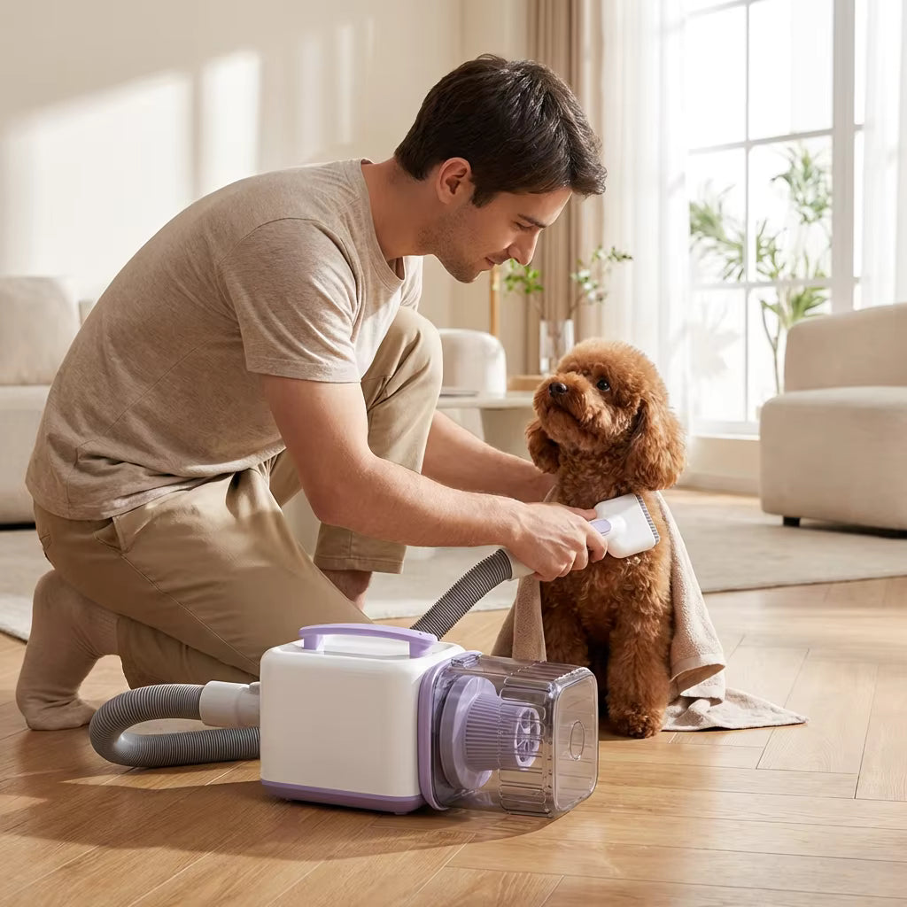Pet Grooming Vacuum | Powerful Suction & Quick Drying Tool | Ideal for Effortless Pet Care