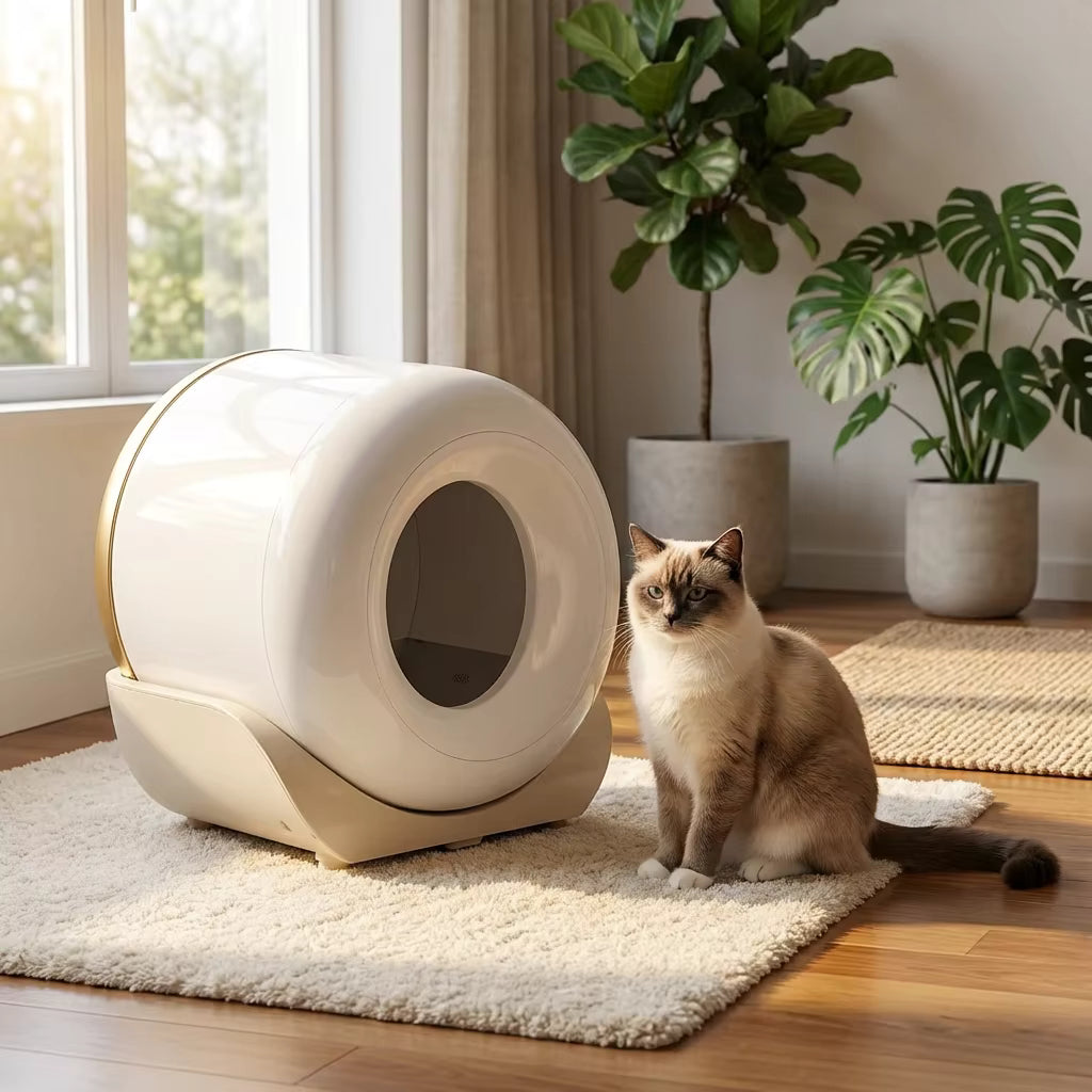 Automatic Cat Litter Box | Self-Cleaning System with Health Monitoring | Ideal for Multi-Cat Households