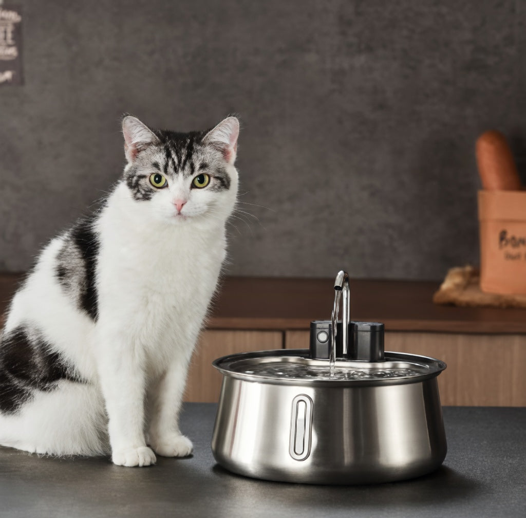 Pet Fountain | Wireless Cat Water Fountain with Adjustable Flow | Easy to Clean Design for Optimal Hydration