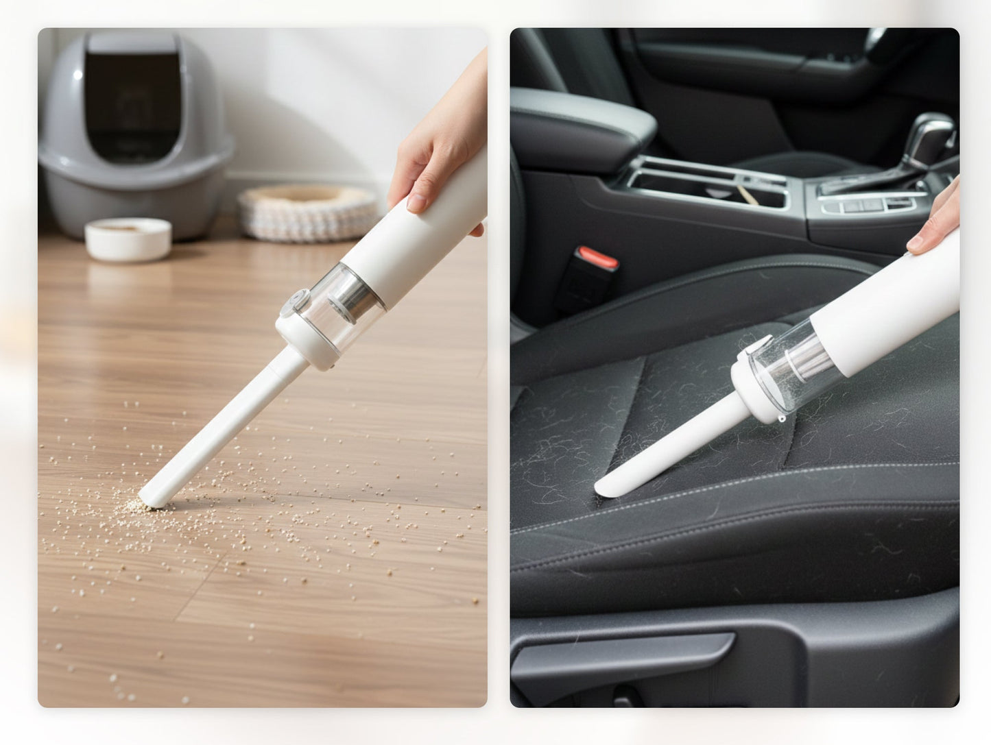 Portable Handheld Vacuum | Cordless Design with Adjustable Suction | Lightweight Cleaner for Quick Pet Hair Removal 1