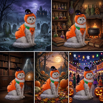 Pawswins Premium Pumpkin Pet Costume for Halloween with Lightweight Design