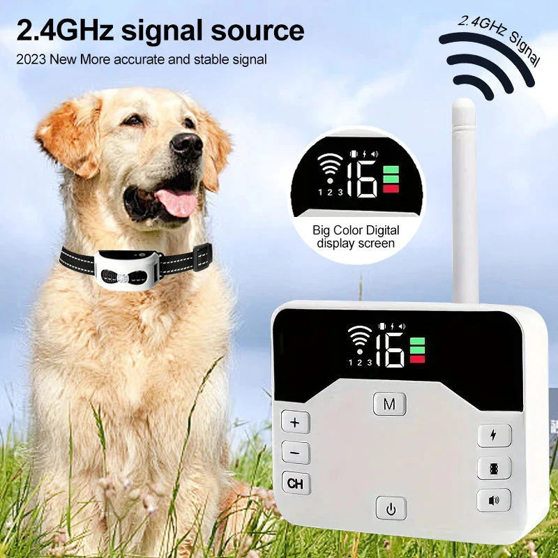 2-in-1 Dog Training Collar & Wireless Fence with Remote Control - Waterproof E-Collar for Effective Pet Training 3