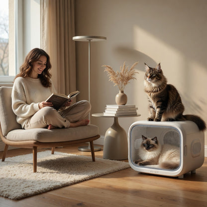 AirSalon Max Pro | Automatic Pet Dryer Box with Ozone Sterilization | Safe and Efficient Drying for Multi-Pet Households