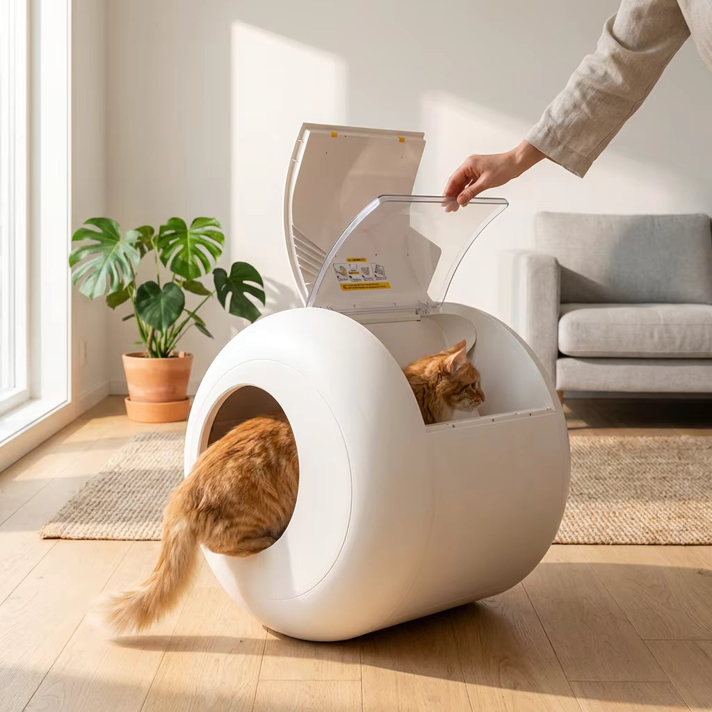 Tail-wagged automatic litter box pro drum replacement part for easy installation and cost-effective maintenance, designed for smooth operation.
