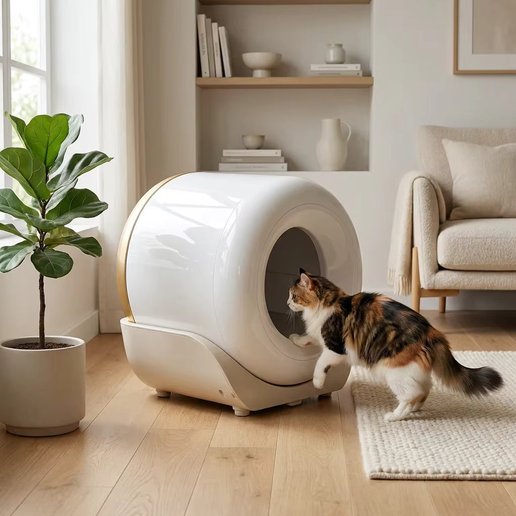 Automatic Cat Litter Box | Self-Cleaning System with Health Monitoring | Ideal for Multi-Cat Households