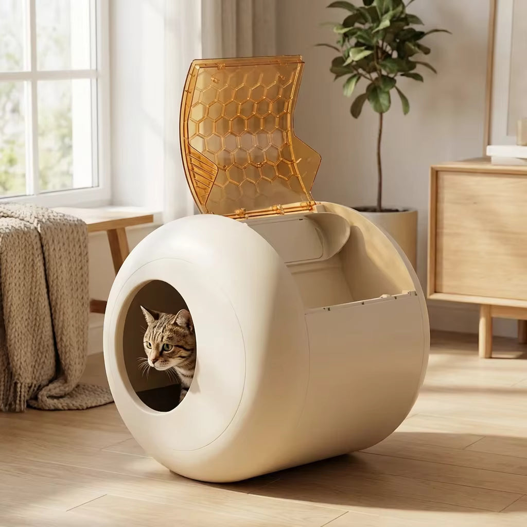 Tail-wagged automatic litter box pro drum replacement part for easy installation and smooth, cost-effective cat litter box maintenance.