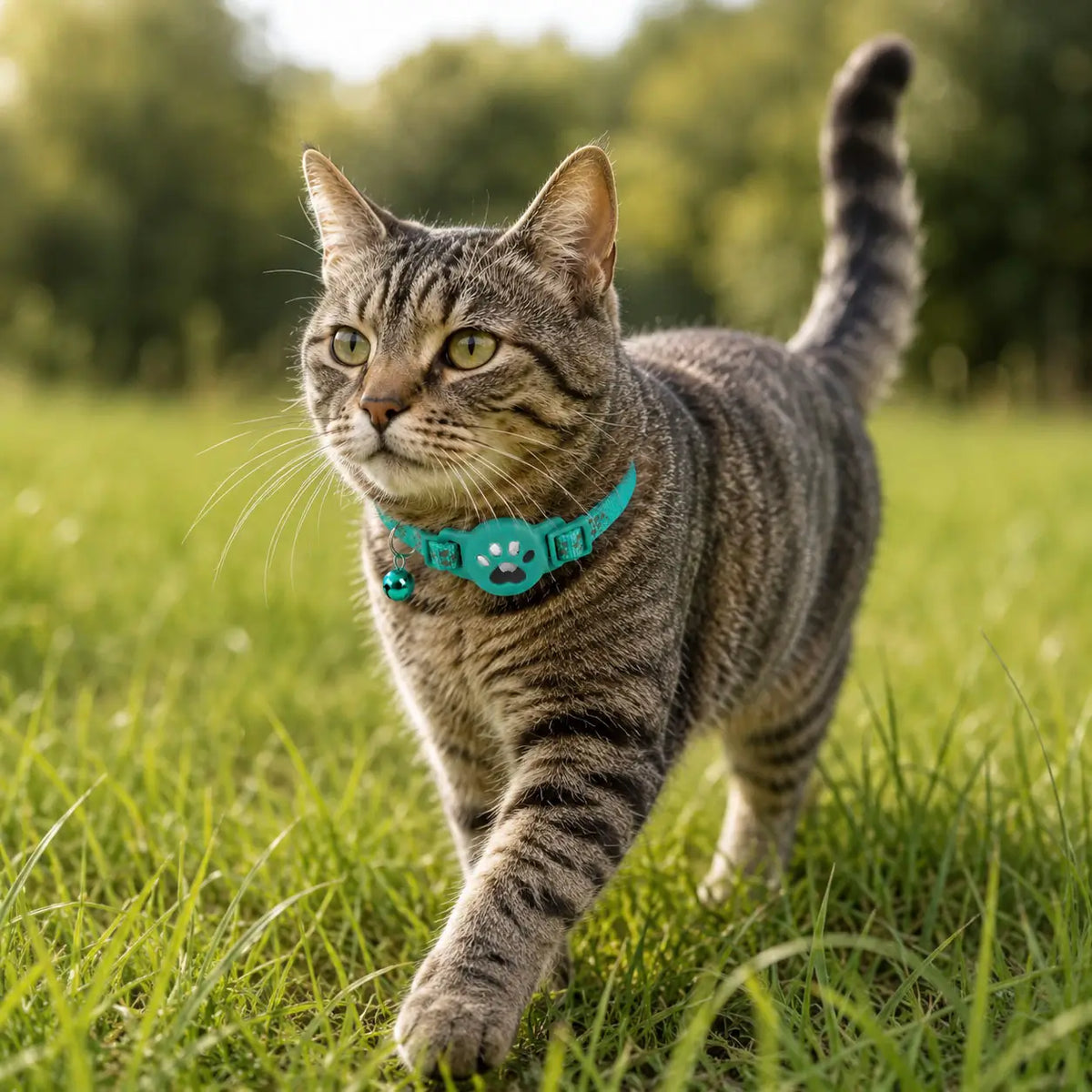 AirTag Cat Tracker Collar with Safety Clasp & Adjustable Fit | GPS Tracking for Outdoor Adventures 0
