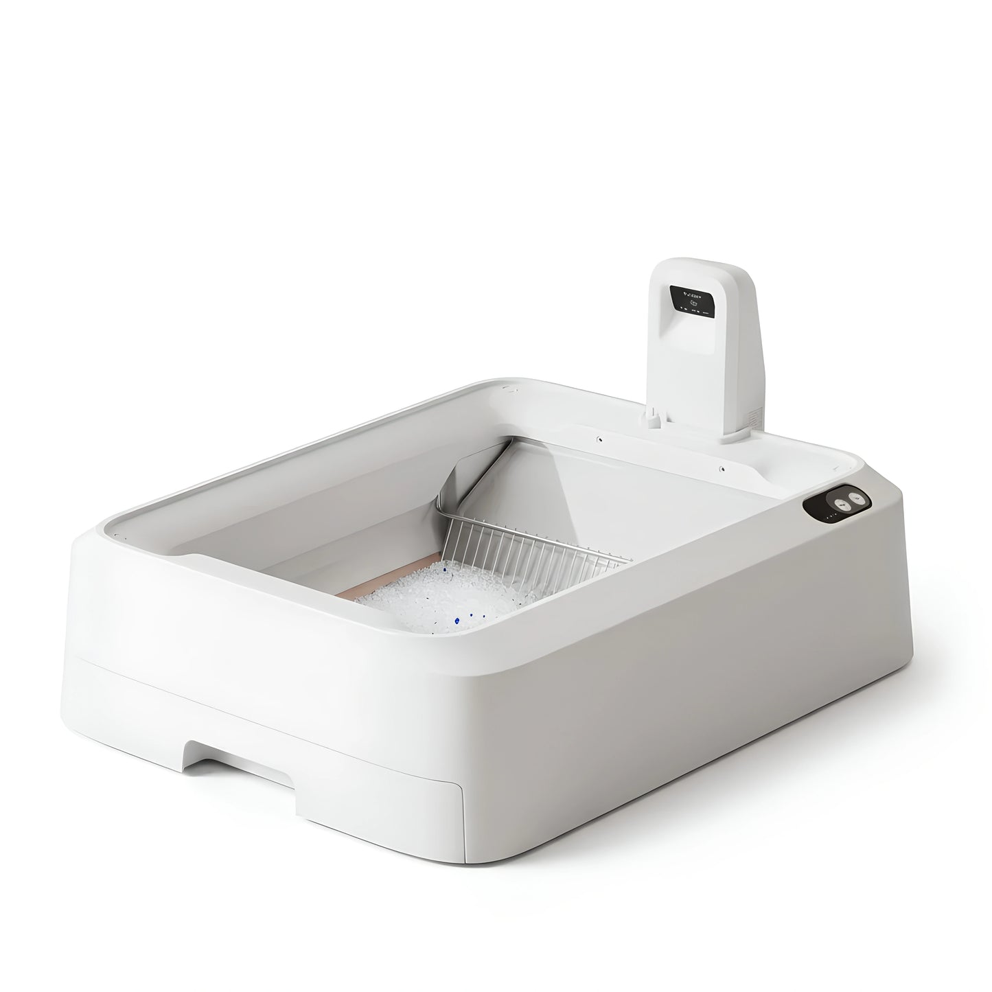 Purobot Crystal Duo | Automatic Cat Litter Box with AI Health Monitoring | Open-Top Design for Comfort