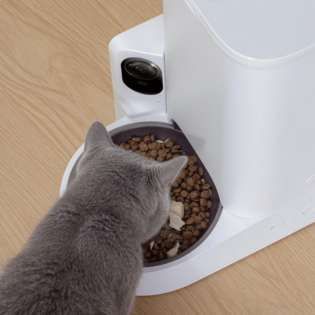 YumShare Solo | Smart Pet Feeder with 1080p Camera & 2-Way Audio | Customizable Feeding for Cats