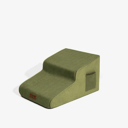 Chenille Collection | Dog Stairs for Bed with Extra Wide Non-Slip Steps | Soft Foam for Joint Comfort 0