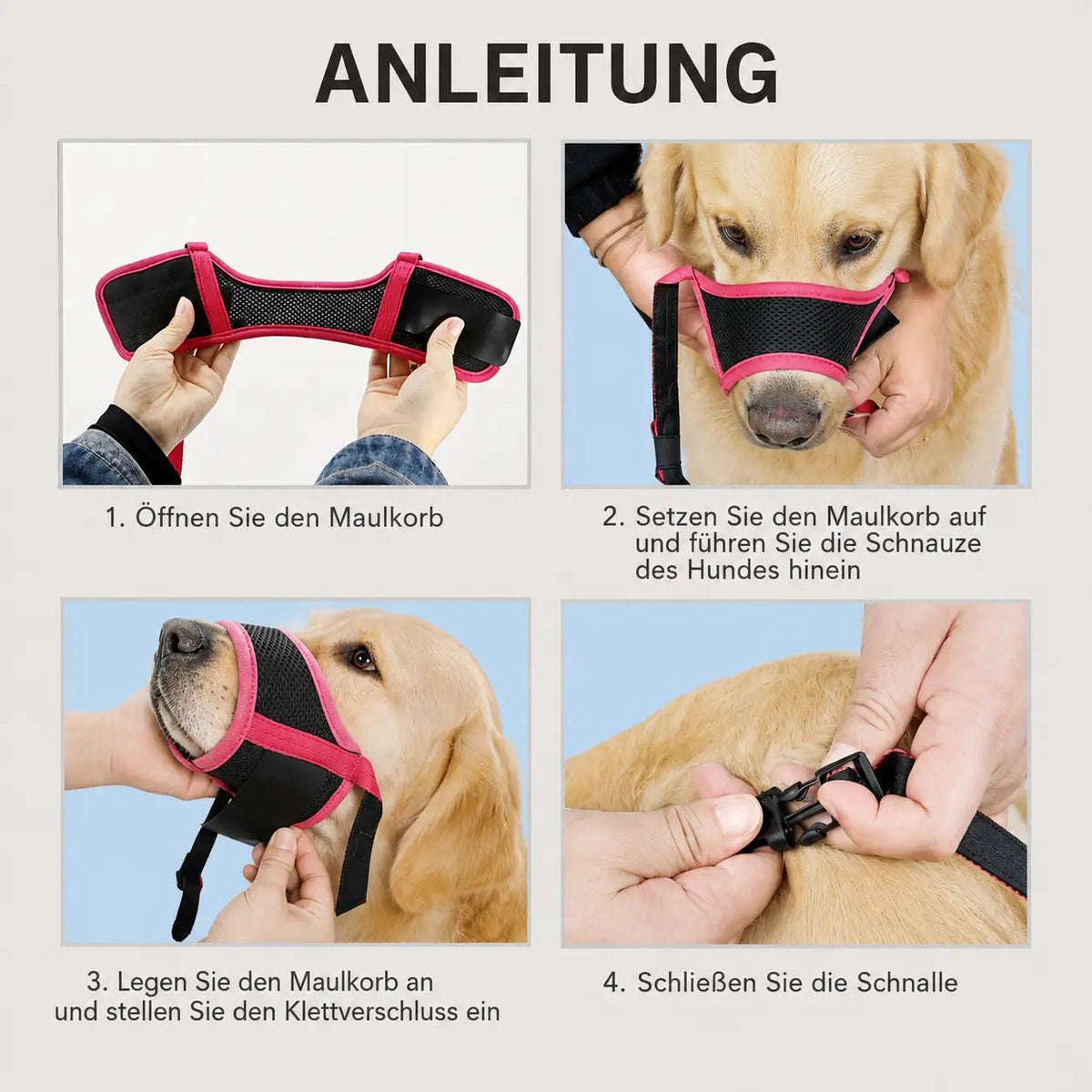 Comfort Plus | Dog Muzzle for Biting with Breathable Design | Adjustable Basket Muzzle for Safety and Control 4