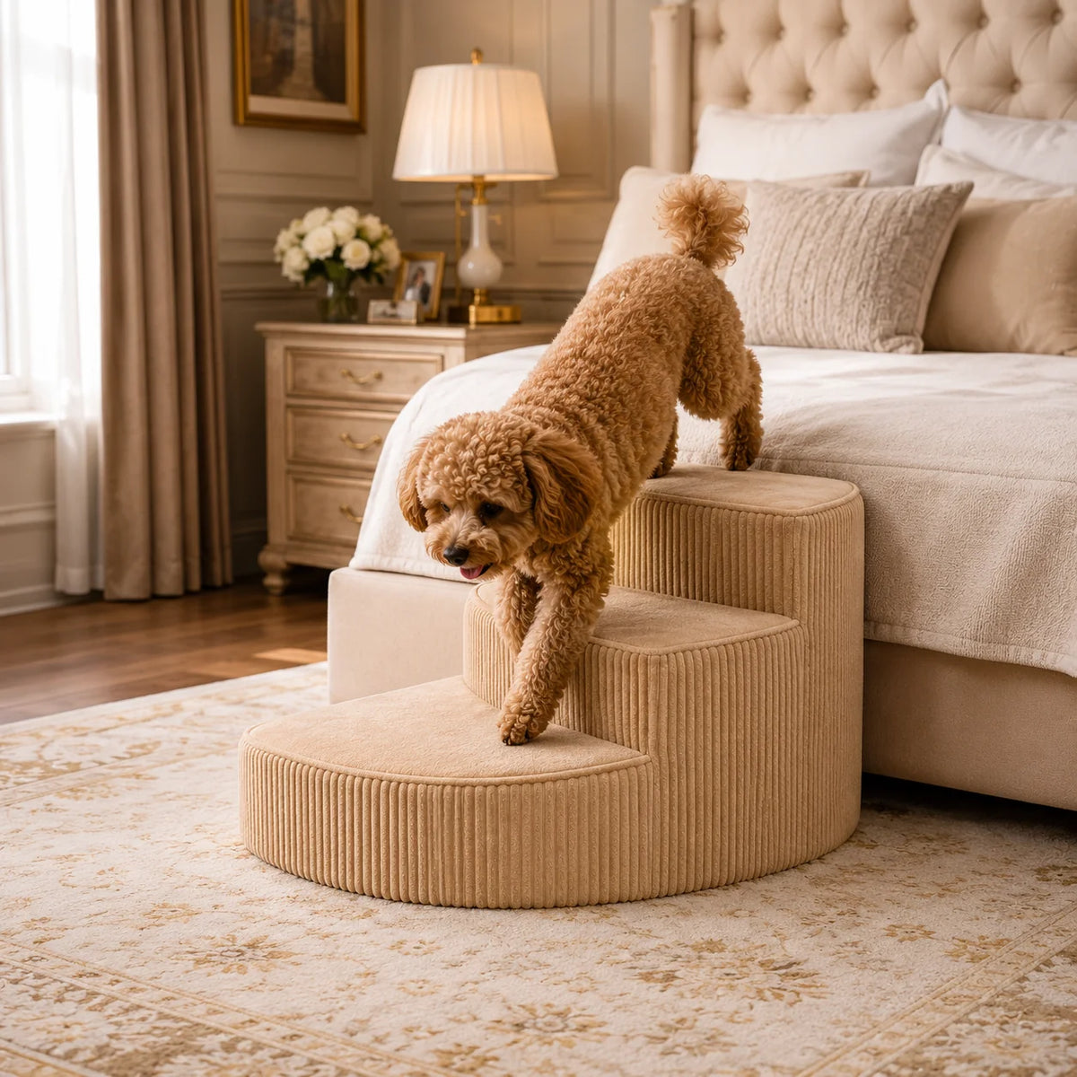 Comfort Steps | Dog Stairs for Bed with Non-Slip Foam Design | Space-Saving Solution for Pet Mobility 3