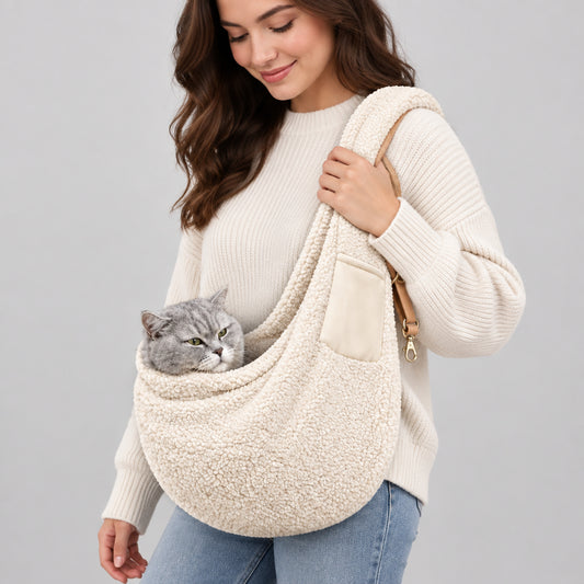 Cozy Cat Carrier Bag | Soft Cat Travel Carrier with Warm Plush Lining | Secure & Comfortable Transport for Your Feline Friend 2