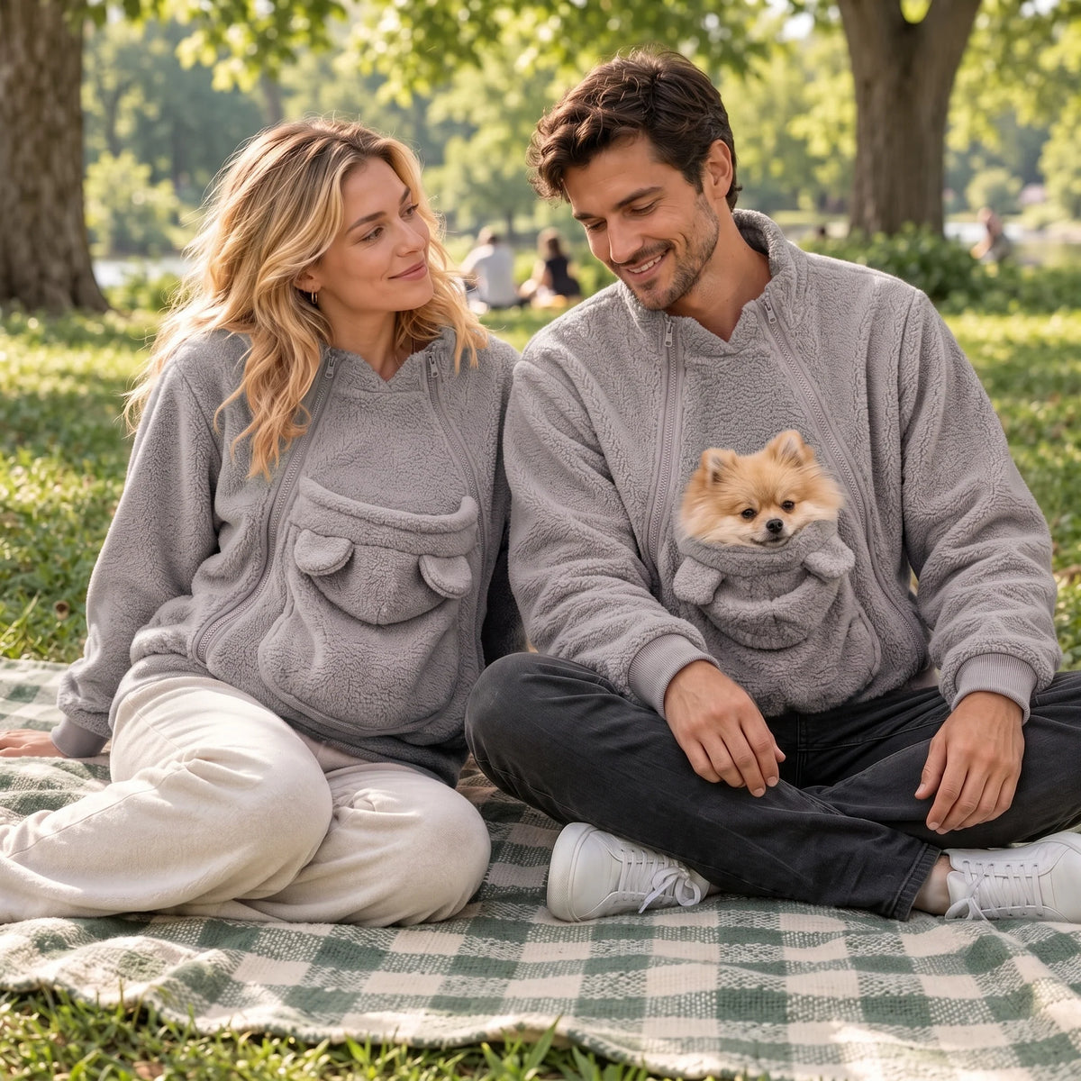 Cozy Companion | Teddy Fleece Pet Carrier Hoodie with Spacious Pouch | Perfect for Cuddling and On-the-Go Comfort 13