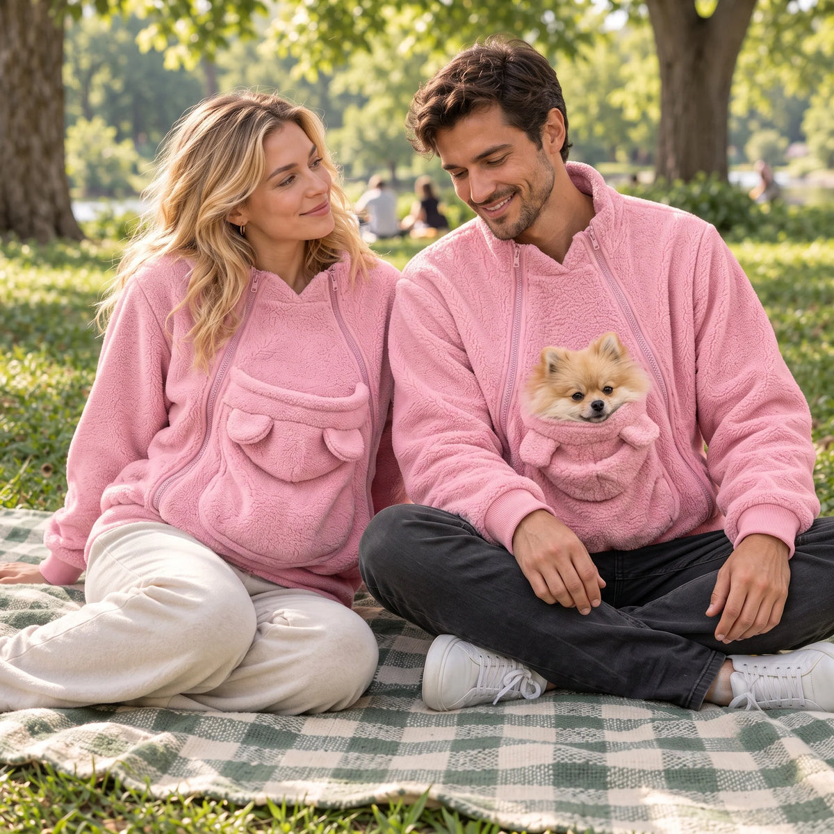 Cozy Companion | Teddy Fleece Pet Carrier Hoodie with Spacious Pouch | Perfect for Cuddling and On-the-Go Comfort 9