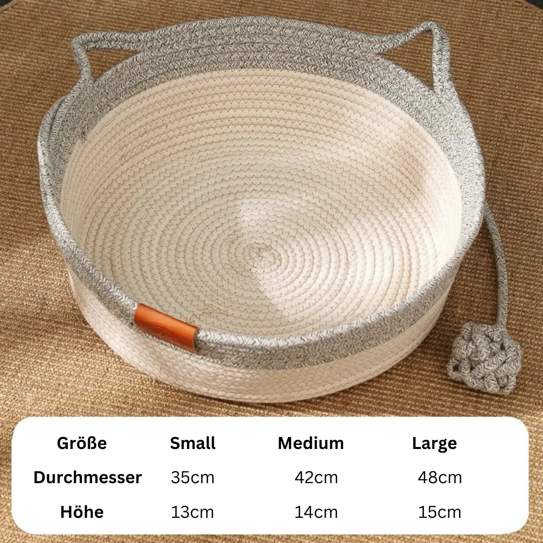 Cozy Nest | Cat Bed with Handwoven Cotton Rope Design | Stylish Retreat for Cats 6