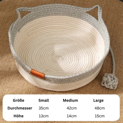 Cozy Nest | Cat Bed with Handwoven Cotton Rope Design | Stylish Retreat for Cats 6