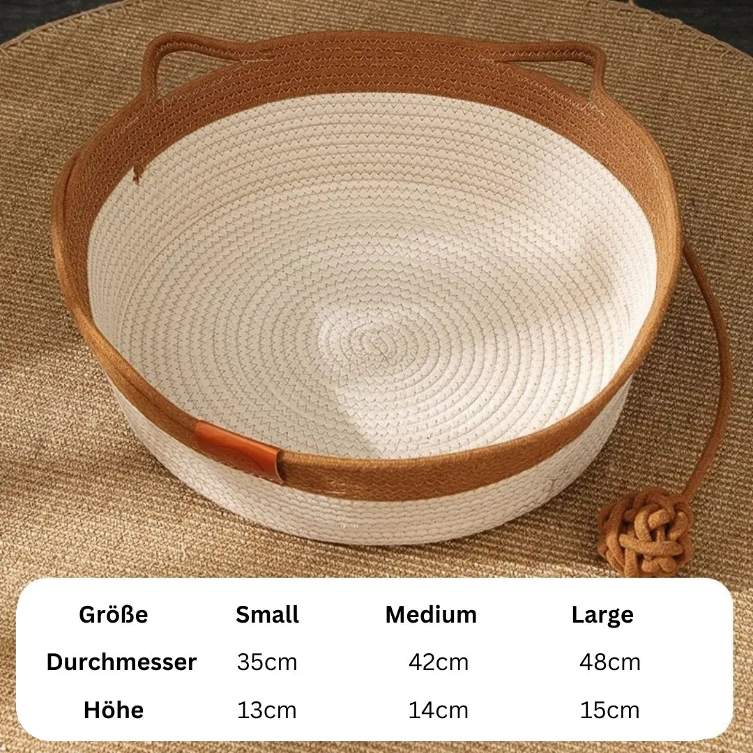 Cozy Nest | Cat Bed with Handwoven Cotton Rope Design | Stylish Retreat for Cats 7