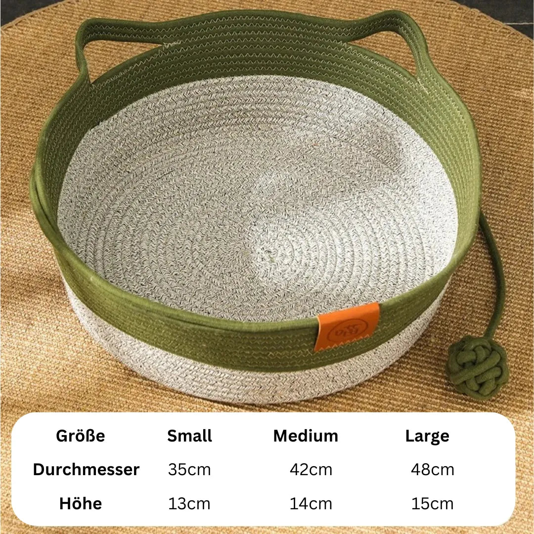 Cozy Nest | Cat Bed with Handwoven Cotton Rope Design | Stylish Retreat for Cats 8