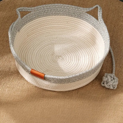 Cozy Nest | Cat Bed with Handwoven Cotton Rope Design | Stylish Retreat for Cats 9