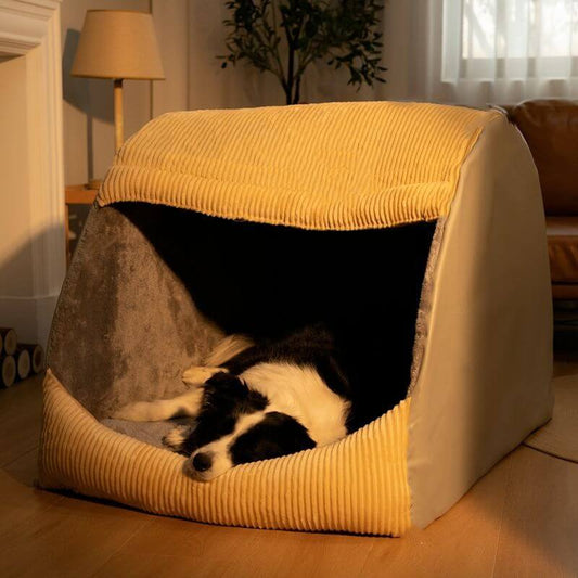Cozy Pet Den | Large Dog Bed with Detachable Flannel Design | Plush Comfort for Ultimate Relaxation 0
