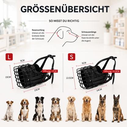 Durable Dog Muzzle | Stainless Steel Basket Muzzle with Adjustable Straps | Breathable Design for Comfort and Safety 5