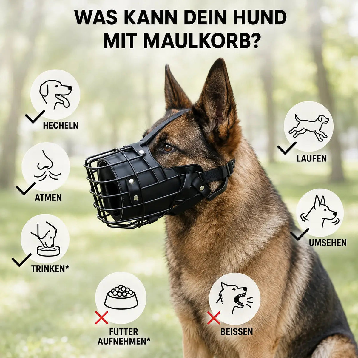 Durable Dog Muzzle | Stainless Steel Basket Muzzle with Adjustable Straps | Breathable Design for Comfort and Safety 6