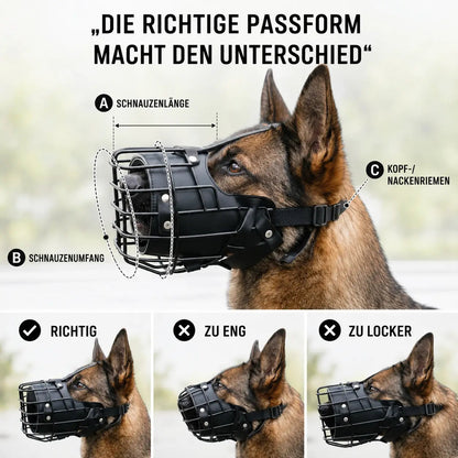 Durable Dog Muzzle | Stainless Steel Basket Muzzle with Adjustable Straps | Breathable Design for Comfort and Safety 7