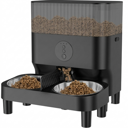 Smart Pet Feeder | WiFi Automatic Pet Feeder with App Control & Dual Bowls for Convenient Feeding