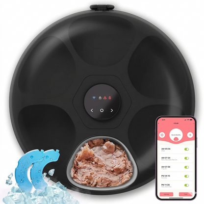 Automatic Pet Feeder with Ice Packs for Fresh Meals | Cordless Design for Convenient Feeding