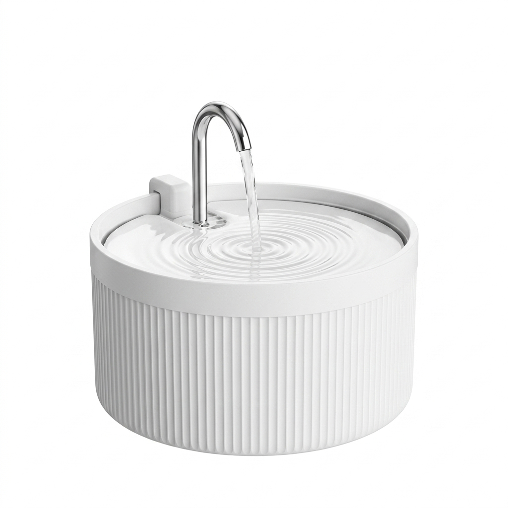 Ceramic Cat Fountain with Advanced Filtration System | Hygienic Design for Cats and Small Dogs