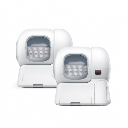 Double Litter Box Kit | Spacious Cat Litter Box with Easy Clean Design | Ideal for Multi-Cat Households