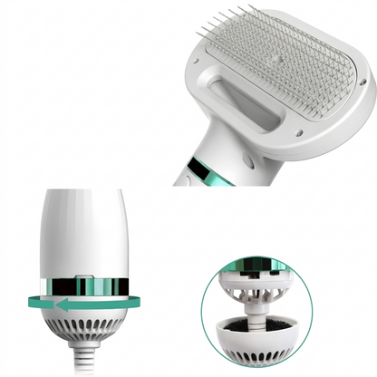 Pet Grooming Tool | 2-in-1 Dog Brush and Hair Dryer with 3 Heat Settings | Safe and Efficient Grooming for Easy Drying