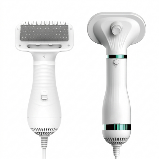Pet Grooming Tool | 2-in-1 Dog Brush and Hair Dryer with 3 Heat Settings | Safe and Efficient Grooming for Easy Drying