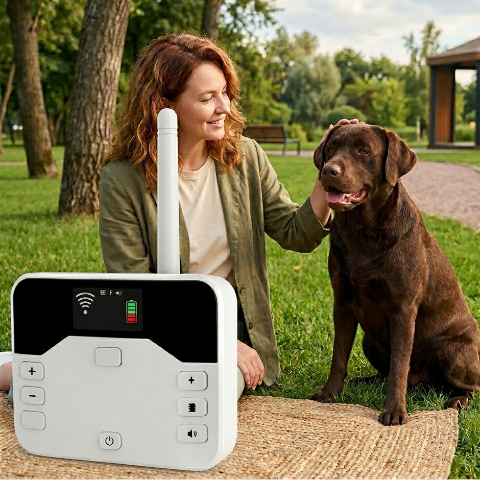 LumaGuard | Shock Collar for Dogs with Remote Control & Waterproof Design | 2-in-1 Wireless Fence for Effective Training