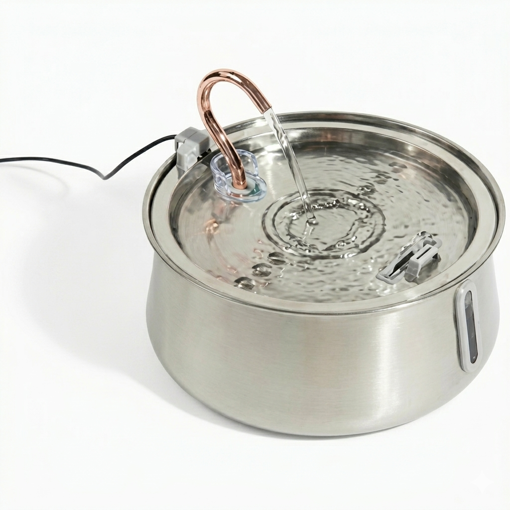 Cat Water Fountain with Adjustable Flow | Quiet Design for Promoting Hydration