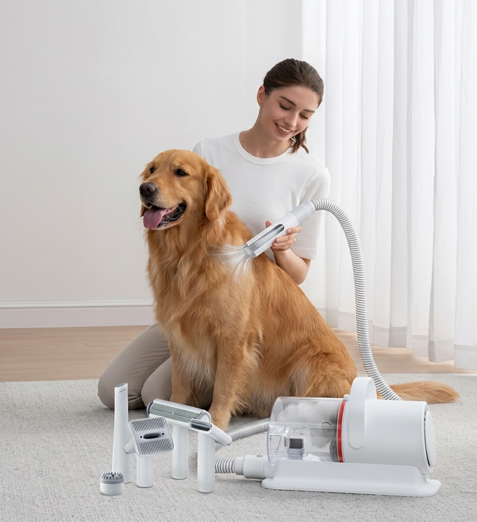 Pet Grooming Kit | Dog Grooming Supplies with Vacuum for Effortless Shedding Control