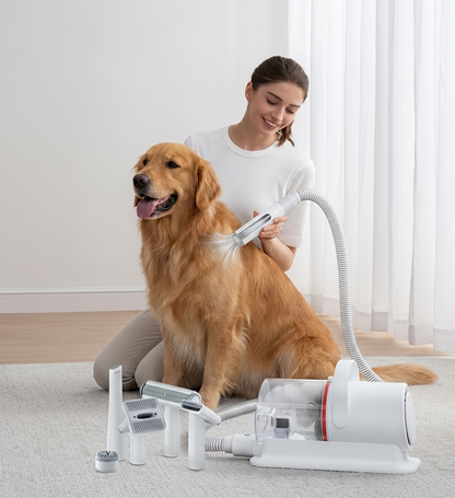 Pet Grooming Kit | Dog Grooming Supplies with Vacuum for Effortless Shedding Control