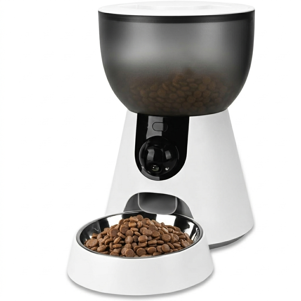 Smart Pet Solutions | Automatic Cat Feeder with 2K HD Camera & Two-Way Audio | Timed Meal Scheduling for Healthy Nutrition