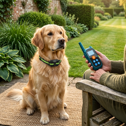 Waterproof dog bark control collar by tail-wagged with 4 training modes, designed for effective dog training and behavior correction.