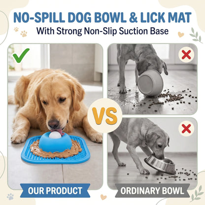 Interactive Pet Lick Mat | Slow Feeder with Rolling Ball | Engaging Mealtime Fun for Dogs and Cats 5