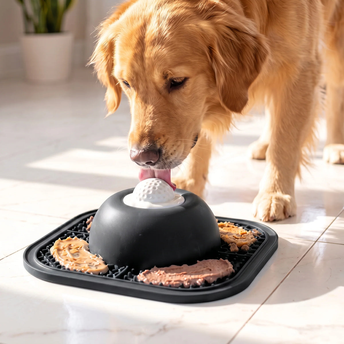 Interactive Pet Lick Mat | Slow Feeder with Rolling Ball | Engaging Mealtime Fun for Dogs and Cats 9