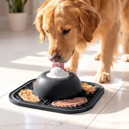 Interactive Pet Lick Mat | Slow Feeder with Rolling Ball | Engaging Mealtime Fun for Dogs and Cats 9