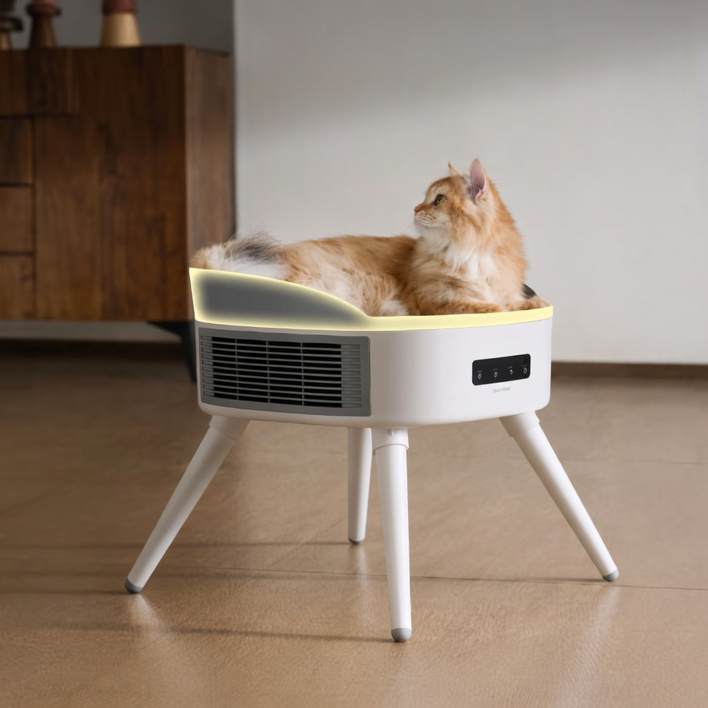 Cozy Haven | 1500W Ceramic Space Heater with Safe Heating Plate | Whisper-Quiet Design for Pet Comfort