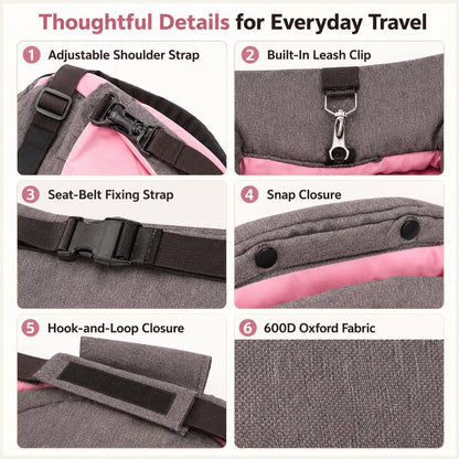 Paws in Awe | Dog Bed with Cushioned Comfort & Portable Carry Bag for Travel 10