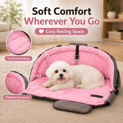 Paws in Awe | Dog Bed with Cushioned Comfort & Portable Carry Bag for Travel 4