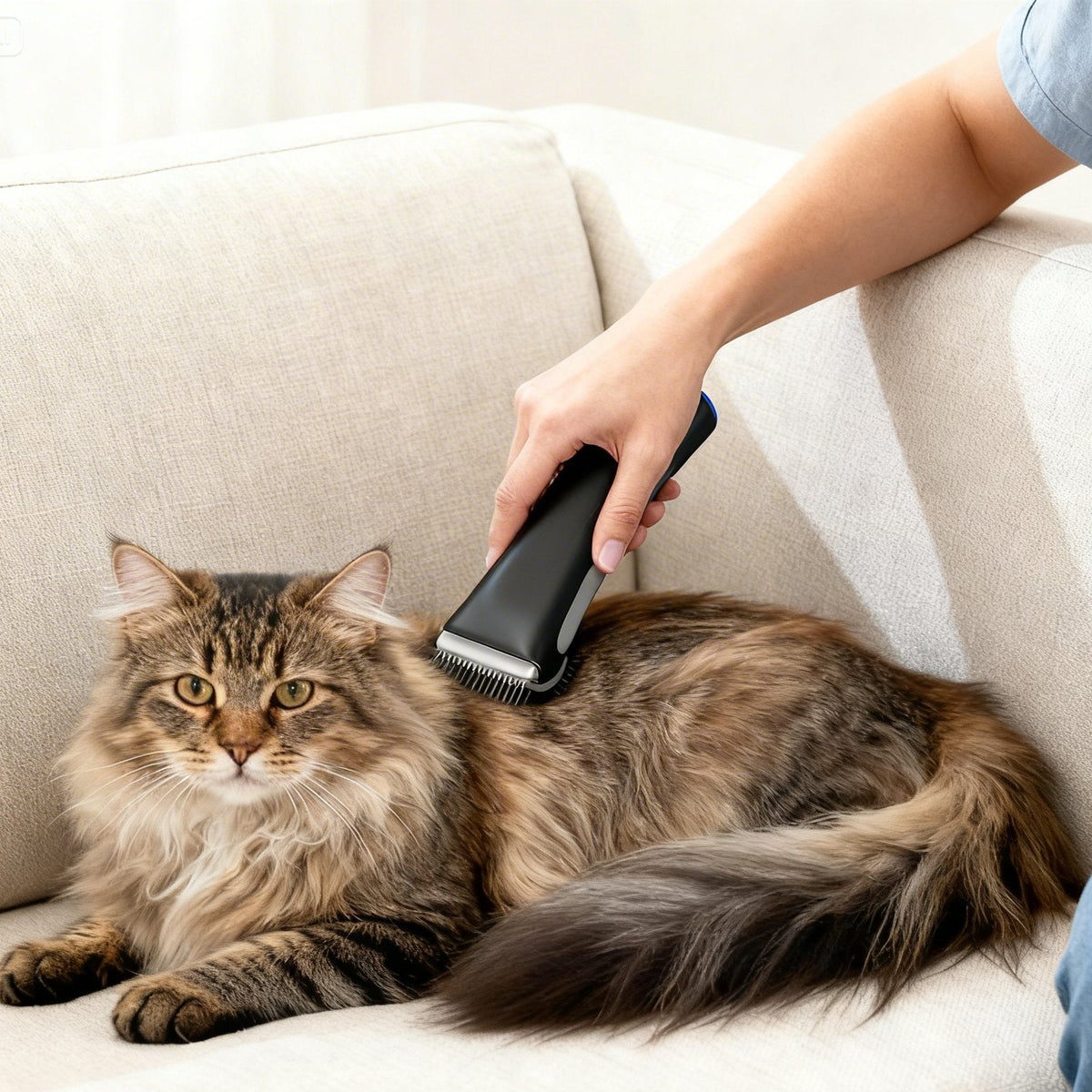 Pawswins Premium Pet Grooming Vacuum Kit with large container for efficient grooming of all pets.