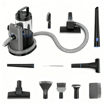 Pawswins Premium Pet Grooming Vacuum Kit with large container, designed for efficient pet grooming and hair removal.
