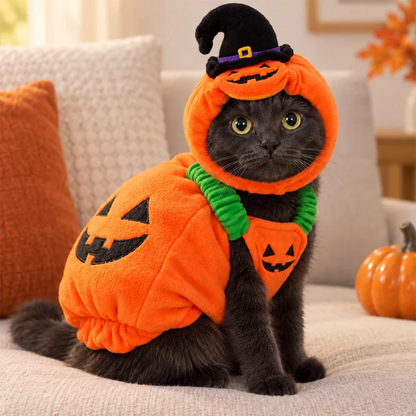 Pawswins Pumpkin Pet Costume for Halloween with Lightweight Design | Fun Outfit for Dogs and Cats 0