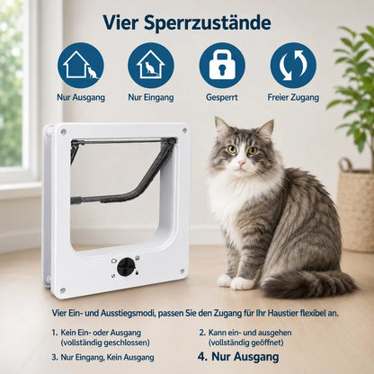 Pet Access | Cat Door for Sliding Glass Door with 4-Way Locking System | Easy Installation for Safe Pet Freedom 5